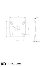 KD By AxLabs Steel Square Curved Jack Plate - AxLabs